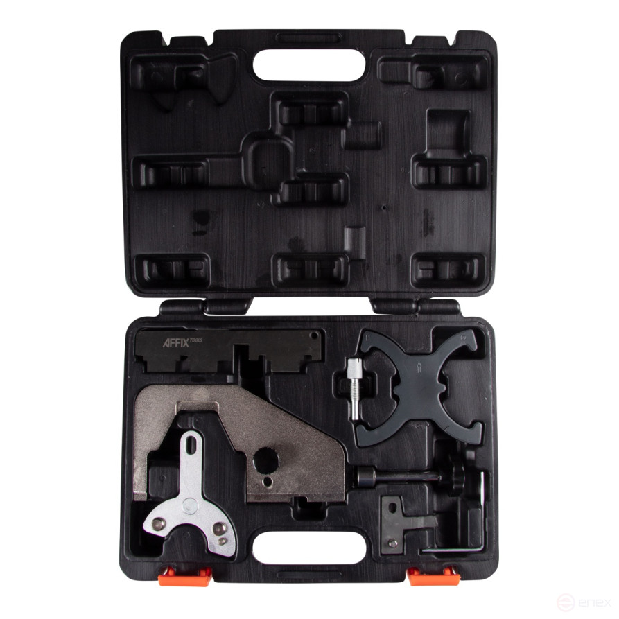 Camshaft / crankshaft locking kit, Ford / Volvo, case, 8 pieces AFFIX AF10321418C