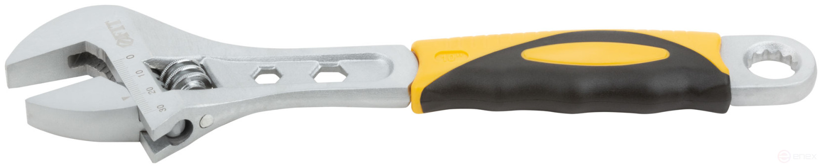 Adjustable key "Classic", scale, magnification.gripper, rubberized.handle 250mm (33mm)