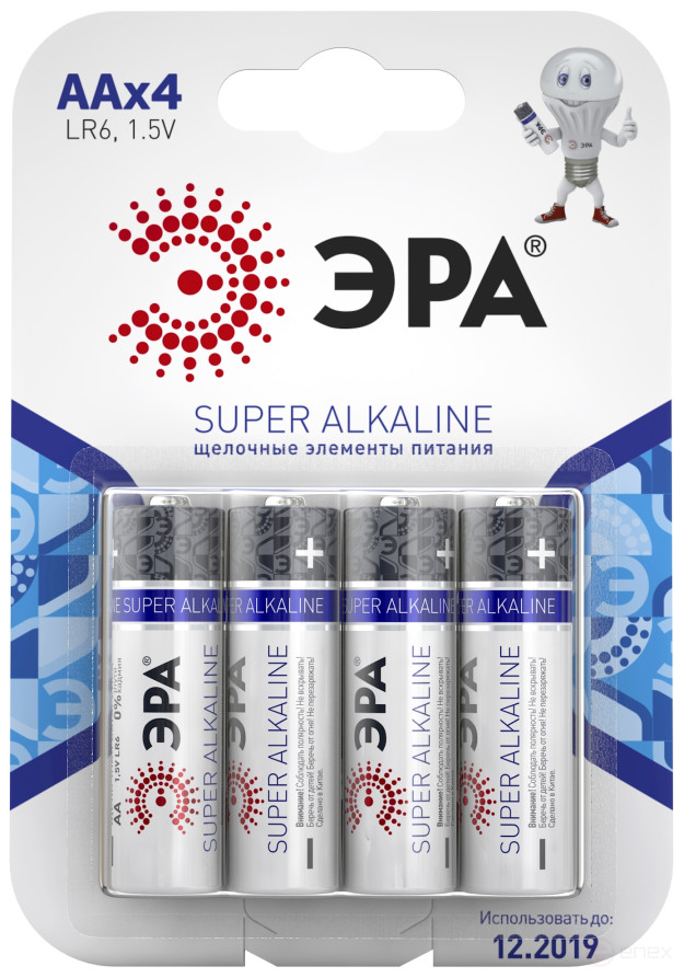 Батарейки ЭРА LR6-4BL SUPER Alkaline