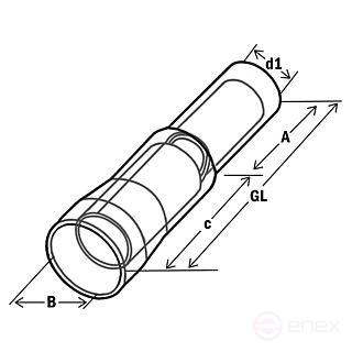 Round plug sleeve, insulated 0.25-1.5 4, PVC (pack.100 pcs)
