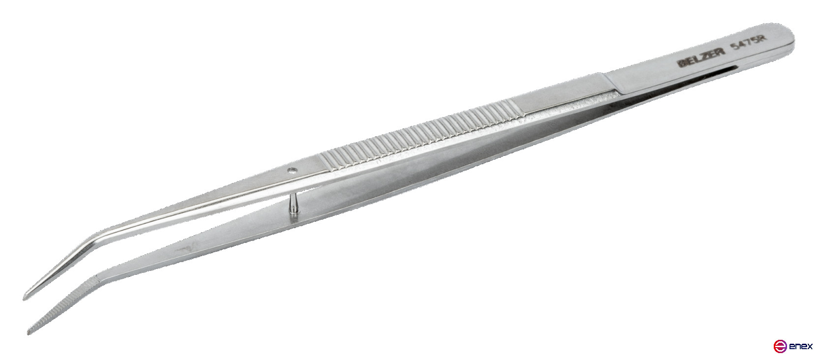 Stainless steel modeler tweezers/antimagn/150mm/corralled.