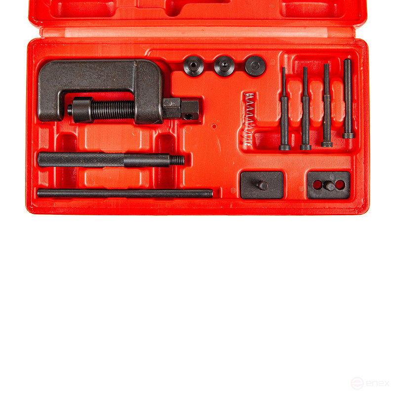 Набор приспособлений ER-86709 для ремонта приводных цепей 13пр., в кейсе ЭВРИКА /1/10