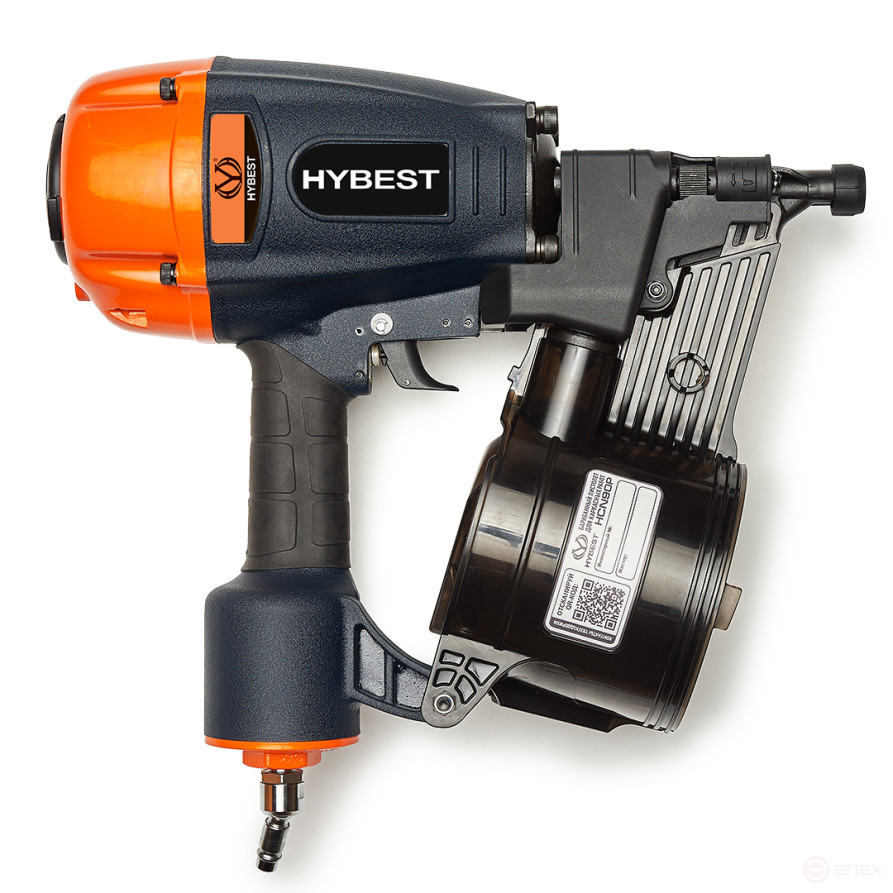 Nail gun for construction HYBEST HCN90P (pneumatic, CNW nails, magnesium)