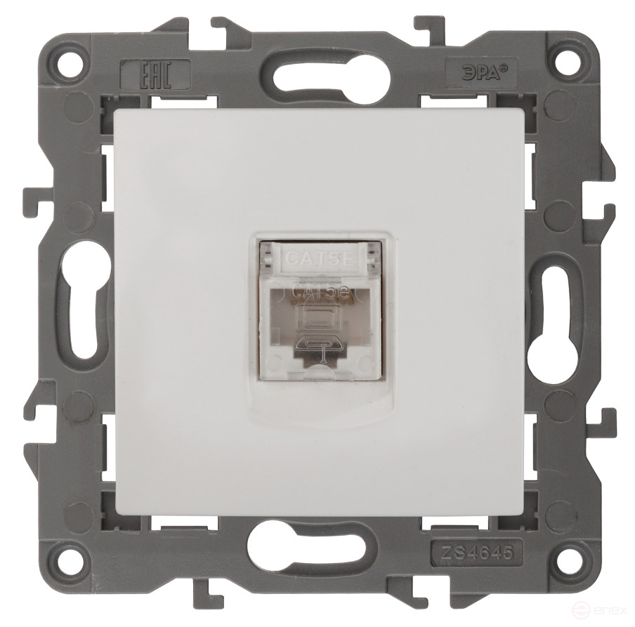 Розетка ЭРА Elegance 14-3107-01 информационная RJ45 IP20 белый