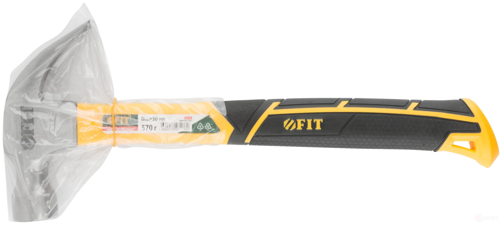 Молоток-гвоздодер, фиберглассовая усиленная ручка, Профи 30 мм, 570 гр.