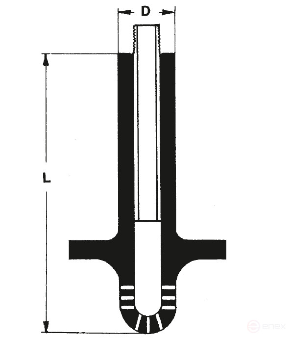 Degassing pipe LA 6/1000