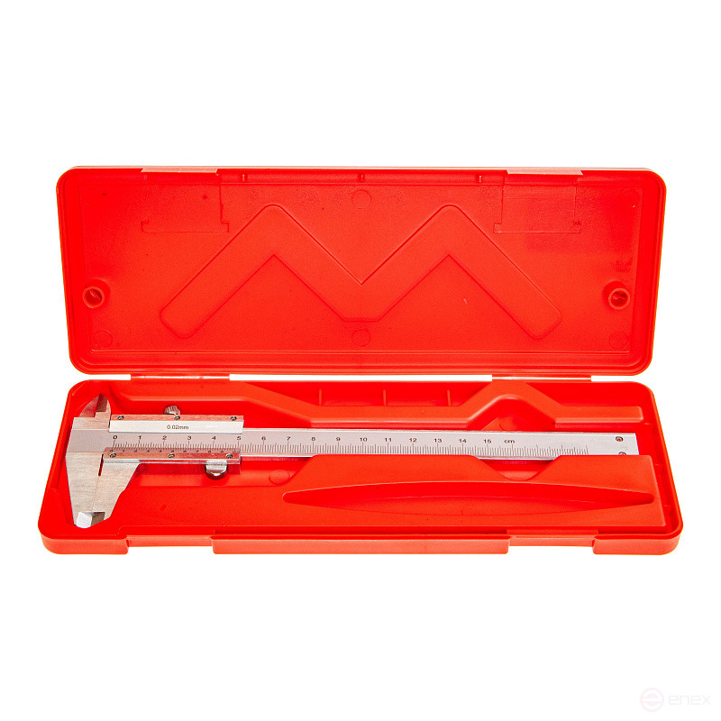 Штангенциркуль ER-15002 (0-150мм, 0.02мм; внутр. Ø, наруж. Ø + глубиномер), в пластиковом футляре ЭВРИКА /1/50