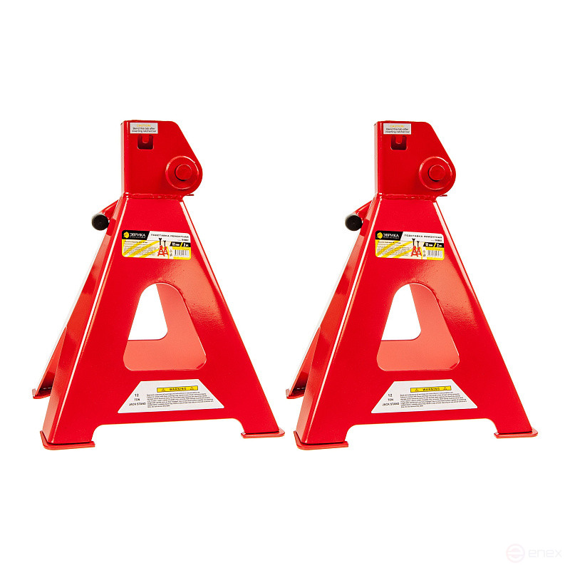 Подставка ремонтная ER-89012 12т (выс. подъема 482-747мм) (к-т 2шт) ЭВРИКА /1