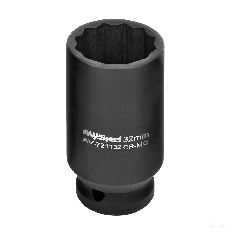Головка ударная 12-гранная 1/2" удлиненная 32мм