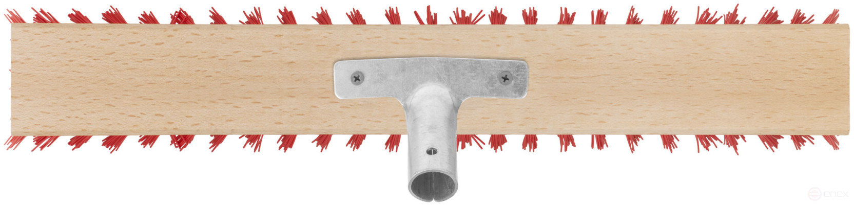 Profi wooden outdoor brush, stiff bristles, metal tool at an angle, 5-row, 500x65 mm