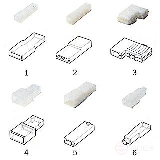 Insulating sleeve, form 2, nylon, 4.8 mm (pack.100 pcs)