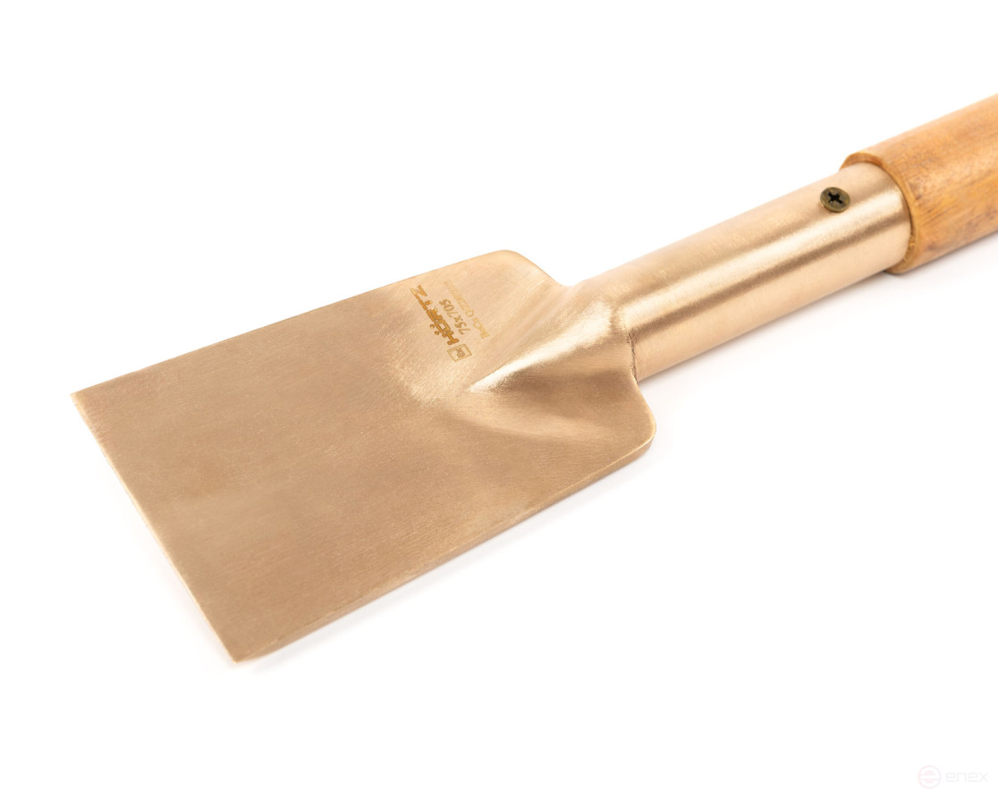Scraper blade 75x705 mm wooden handle intrinsically safe BeCu 212-1004, HORTZ