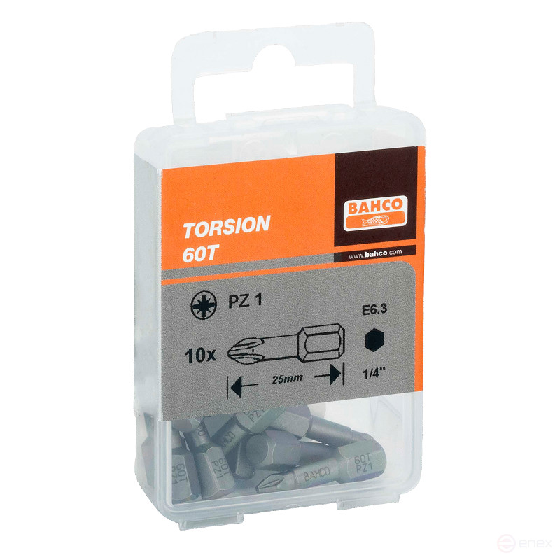 1/4" Bits for Pozidriv screws, 25 mm