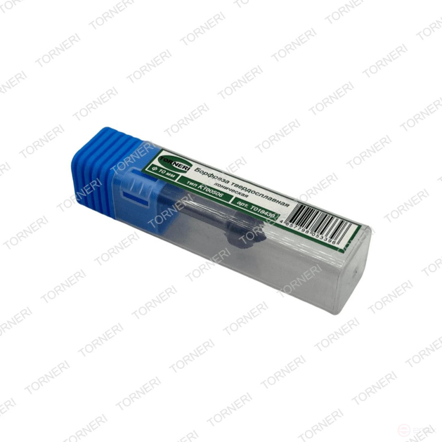 Carbide borehole type K100506 (conical), 10.0 mm, shank 6 mm, double notch TORNERI T018430