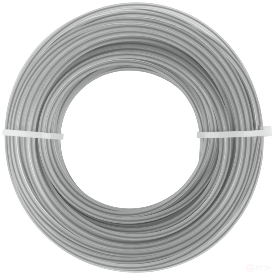 Fishing line for garden trimmers reinforced, polyamide core, "Square" 2,4 mm x 15 m