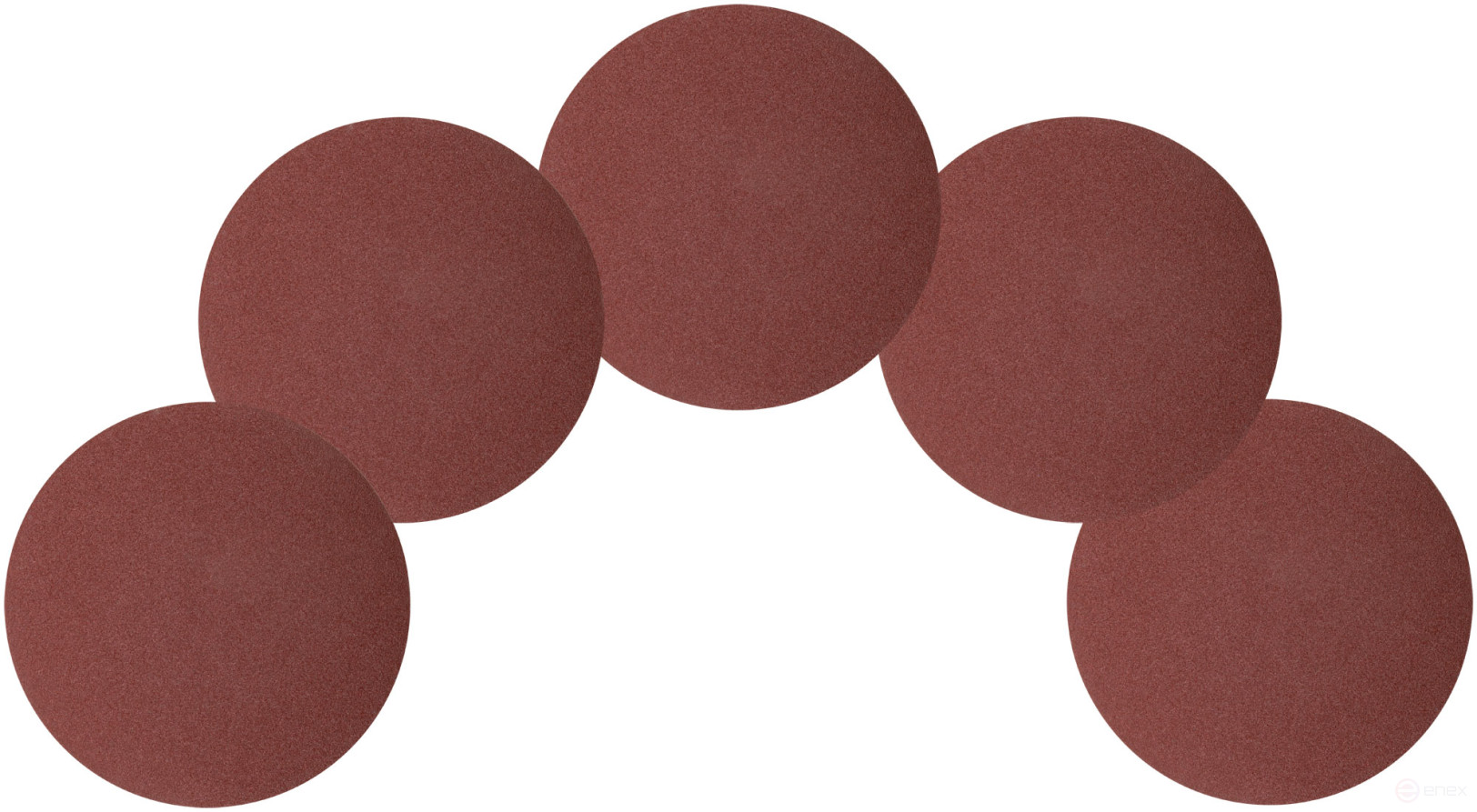 Круги шлифовальные сплошные (липучка), алюминий-оксидные, 125 мм, 5 шт. Р 100