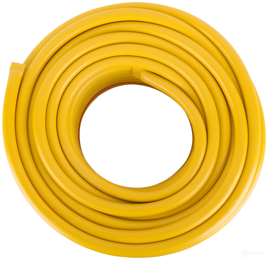 Three-layer reinforced irrigation hose, yellow 3/4" x 2.1 mm x 50 m