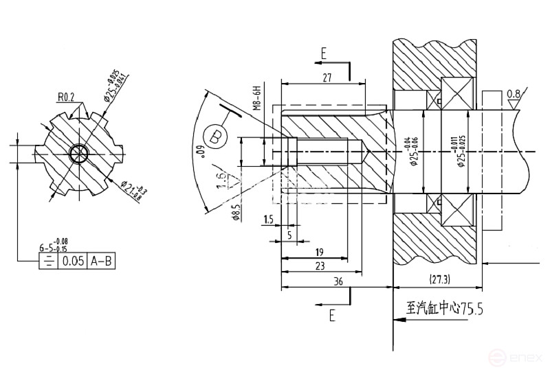 Коленвал LIFAN 13100/168F-2 - 170F (шлицевой L5 type)