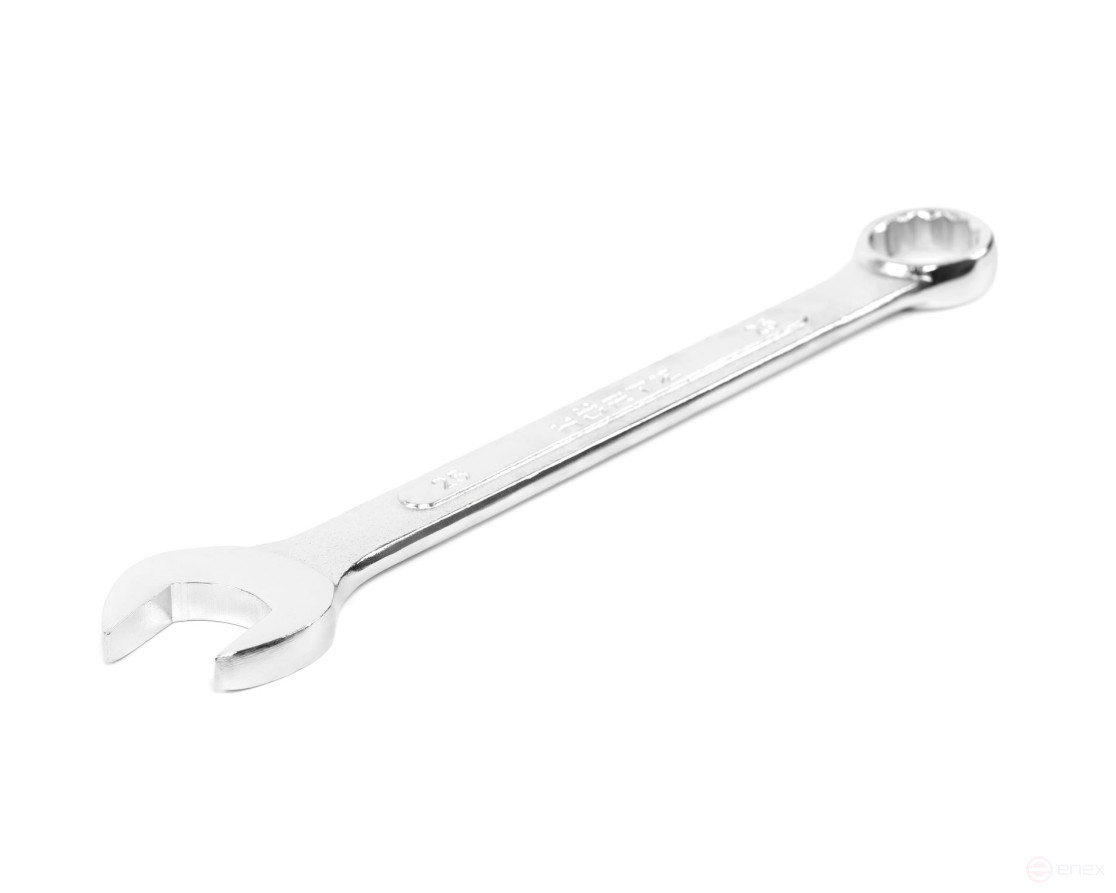 Ключ гаечный комбинированный 25х25 хромированное HORTZ