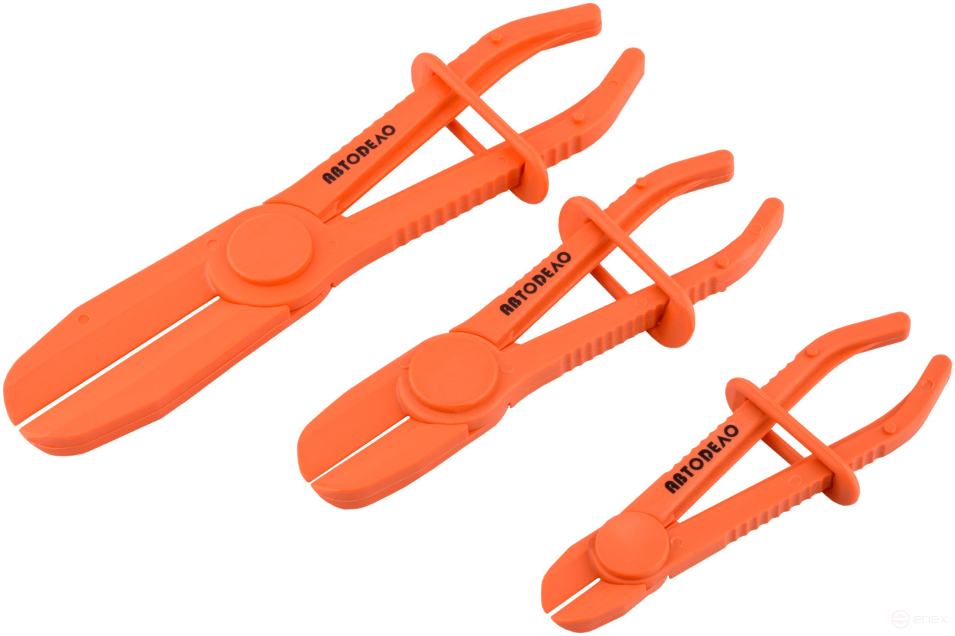 Зажимы для шлангов D 15-60мм.(3 шт.с фиксатором)(АвтоDело) 30403