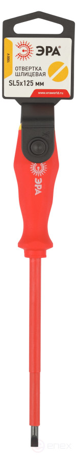 125SL5D Screwdriver ERA SL5x125 mm dielectric slot up to 1000 V two-component handle
