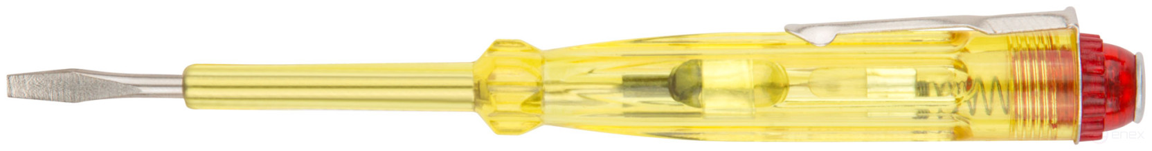 Indicator screwdriver, yellow handle 100 - 500V, 140 mm