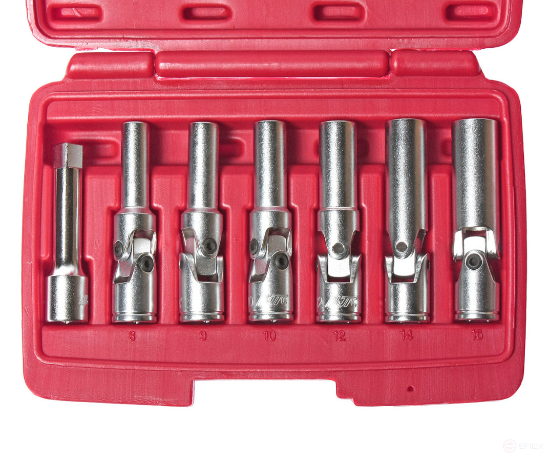 Набор съемников свечей накаливания для дизельных двигателей 3/8" 8-16мм 7 предметов JTC