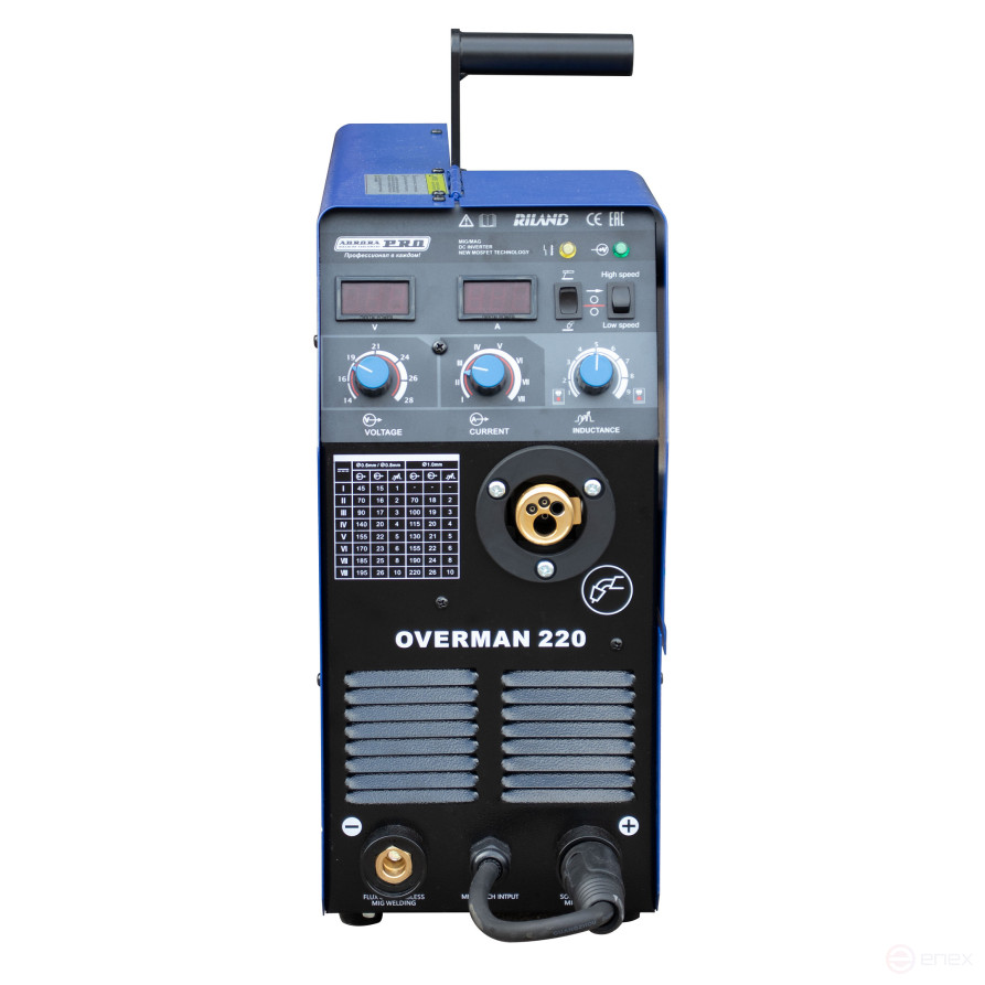 AuroraPRO OVERMAN 220 inverter semi-automatic welding machine (MOSFET)