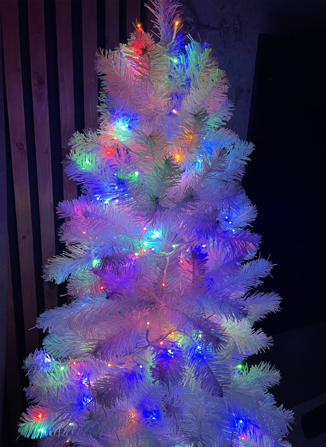 LED Christmas Garland ERA ENIN - WM Tinsel 3.9m White Wire Multicolor