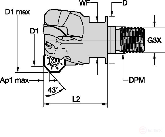 Фреза KSOM32Z03M16OF06X