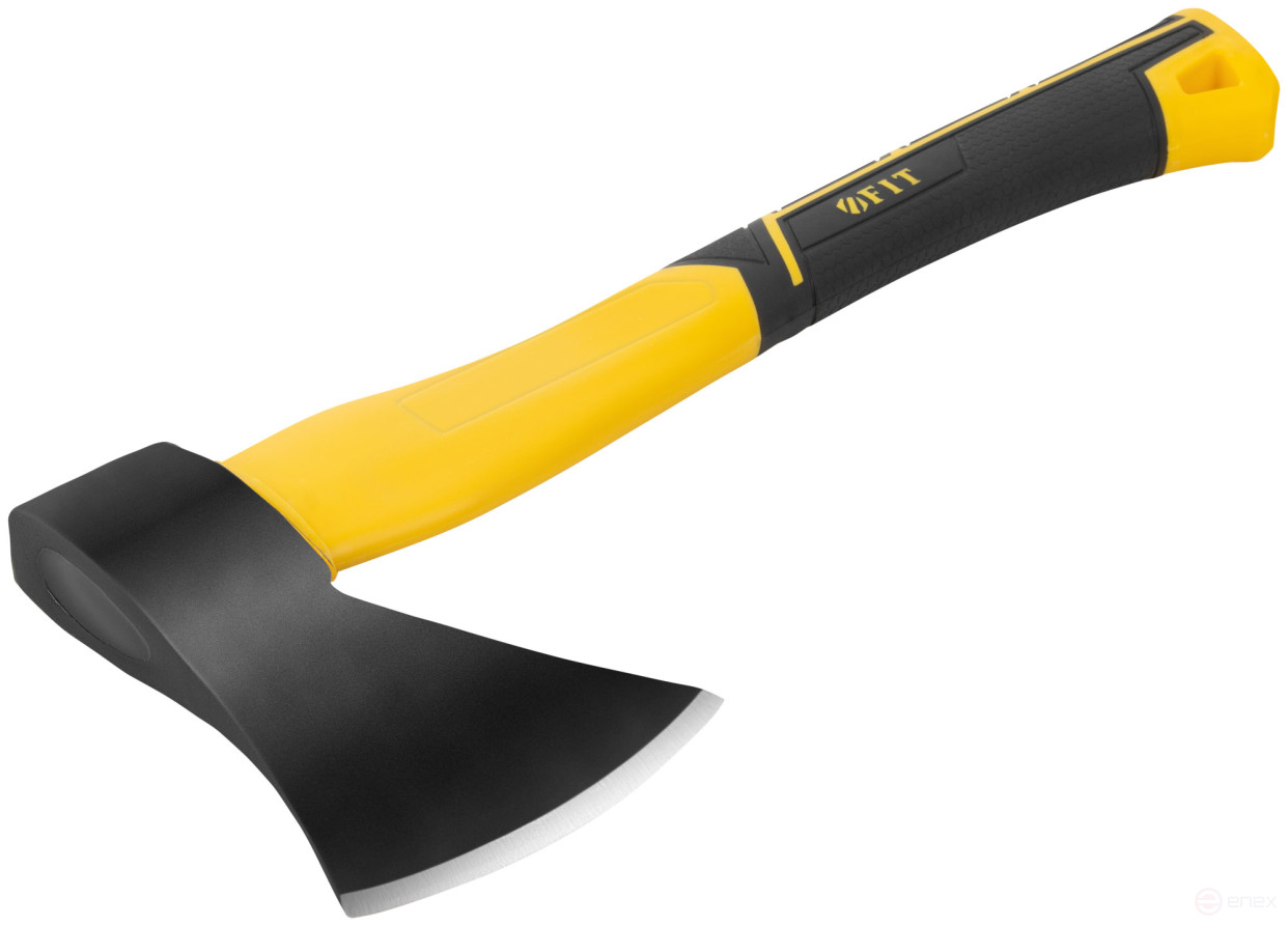 Axe forged reinforced steel, reinforced fiberglass handle 800 gr. with black powder coating