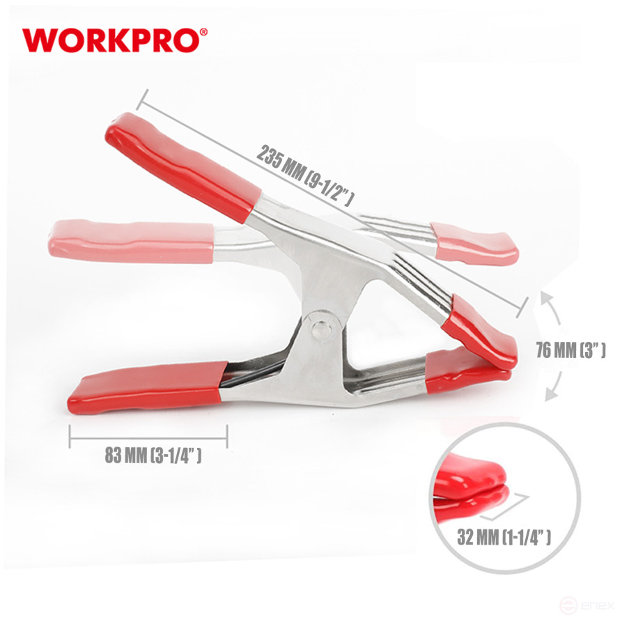 Зажим пружинный стальной 75мм WP232008 WORKPRO