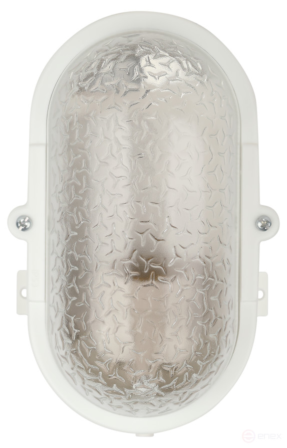 Lamp ERA NBP 01-60-012 with rim Euro plastic / glass IP53 E27 max 60W 185x120x110 oval white