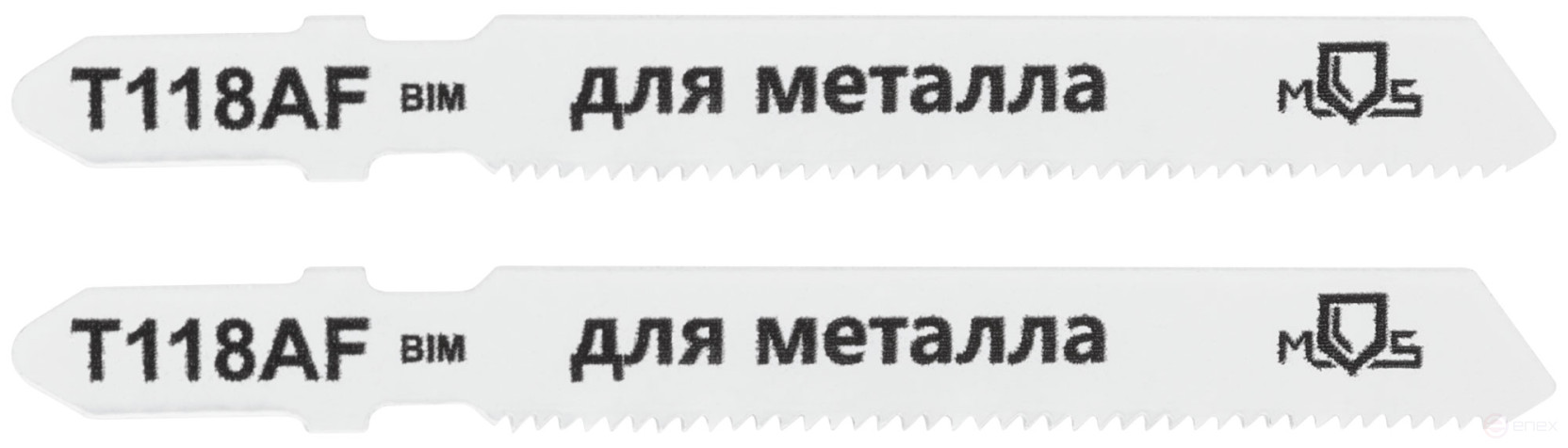 Blades for electric jigsaw, T118AF, metal, Bimetal, 75 mm, 2 pcs.