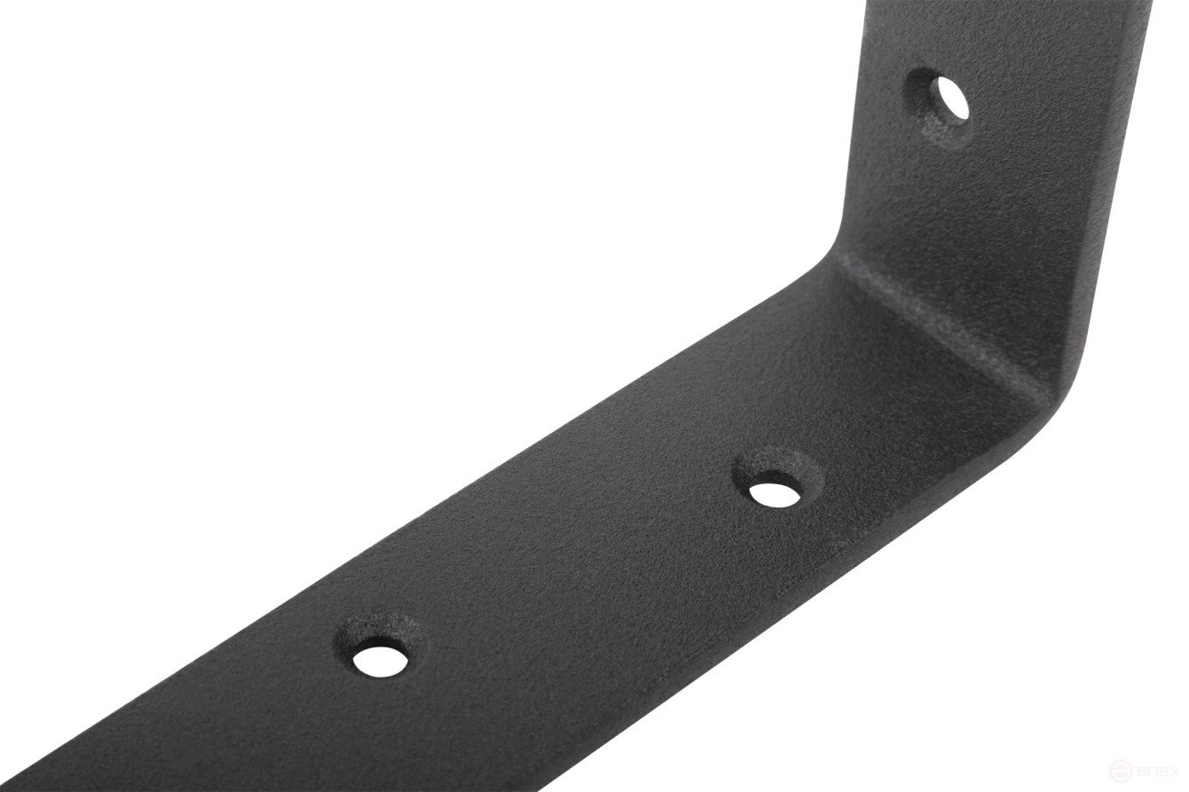 Уголок-кронштейн усиленный черный 250х200 мм