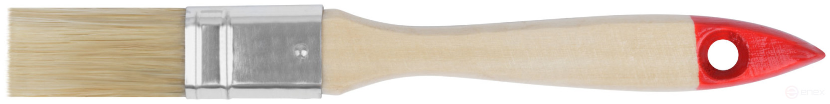 Optima flute brush, natural light bristles, wooden handle 3/4" (19 mm)