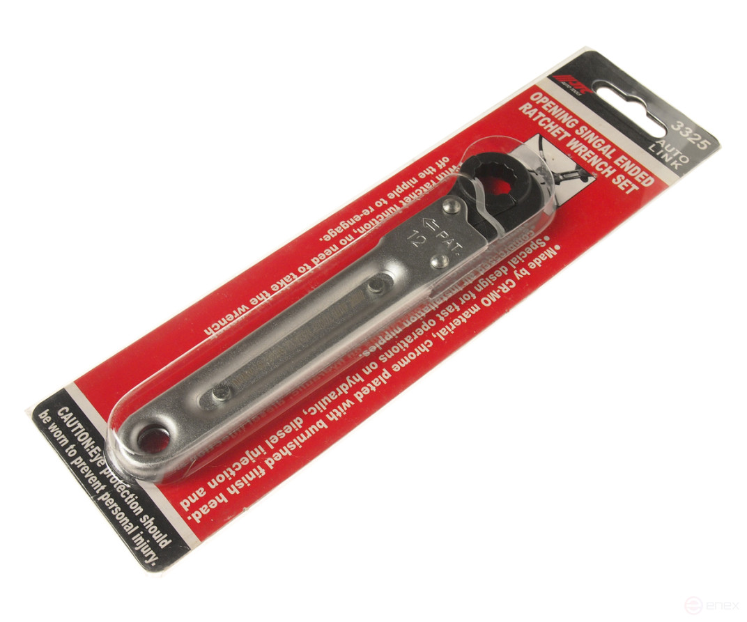 Ключ раскрывающийся 12мм 12-ти гранный L=150мм с трещоткой JTC