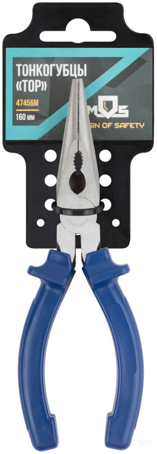 Thin-nose pliers "Tor", tools. steel, plastic handles 160 mm