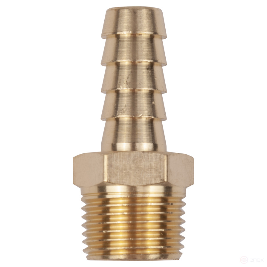 Разъем 3/8" внешняя резьба - "елочка" 10мм, латунь "AV Steel"