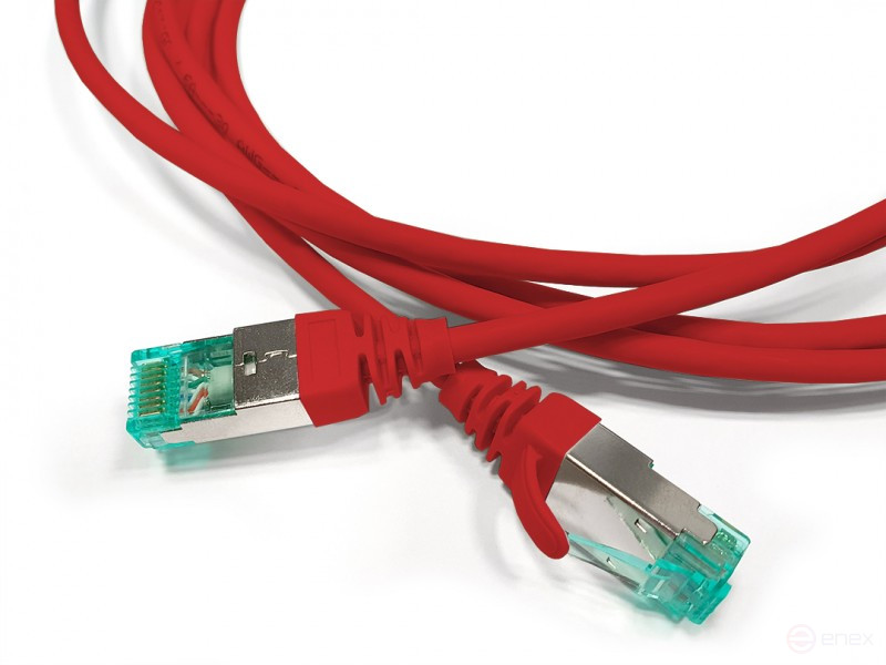 PC-LPT-SFTP-RJ45-RJ45-C6A-3M-LSZH-RD Patch Cord S/FTP, Shielded, Category 6a (100% Fluke Component Tested), 30AWG, LSZH, 3m, Red
