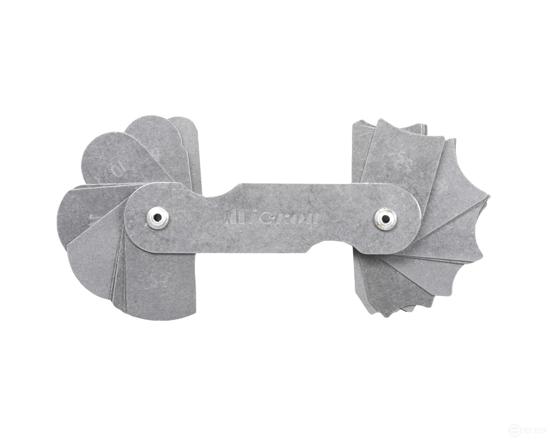 A set of Micron radius templates No. 3 (R 7-25mm) with calibration