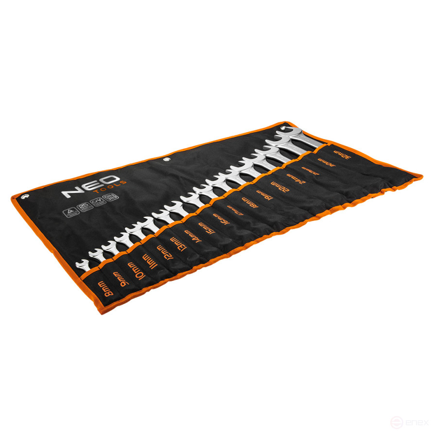 Ключи комбинированные, 8-32 мм, набор 17 шт.