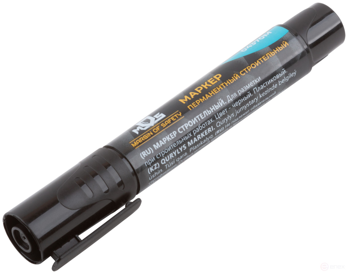 Permanent construction marker, black