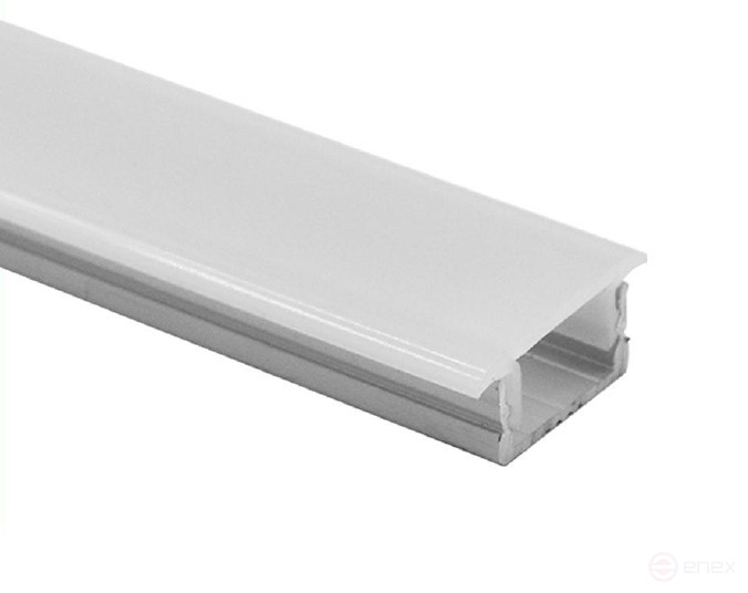 Aluminum mortise profile LIRA-1708 with screen, aluminum color, 2m, AKS