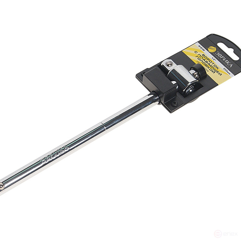 Hand crank ER-92103H 1/2" DR T-shaped with movable head 255mm (with holder) EUREKA 1/48