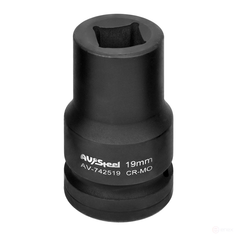 Головка ударная 4-гранная - футорка 1" 19 мм