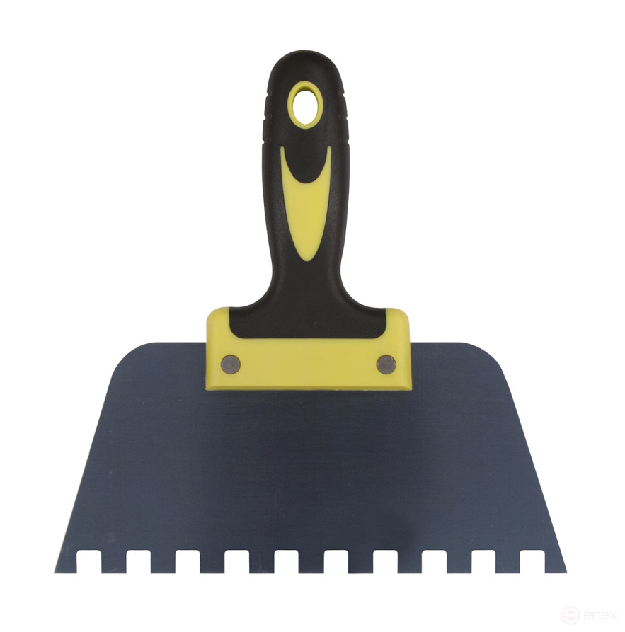 The "Master" spatula is serrated, with a plastic two-component handle (blade width 200 mm)