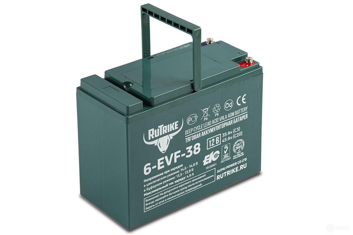 Traction battery RuTrike 6-EVF-38 (12V38A/H C3)