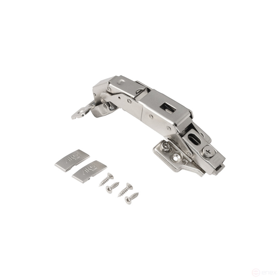 Hinge 165° overhead with door closer 45mm h0 clip-on AKS PLUS 3D (self-tapping screws, plugs) 0th entry