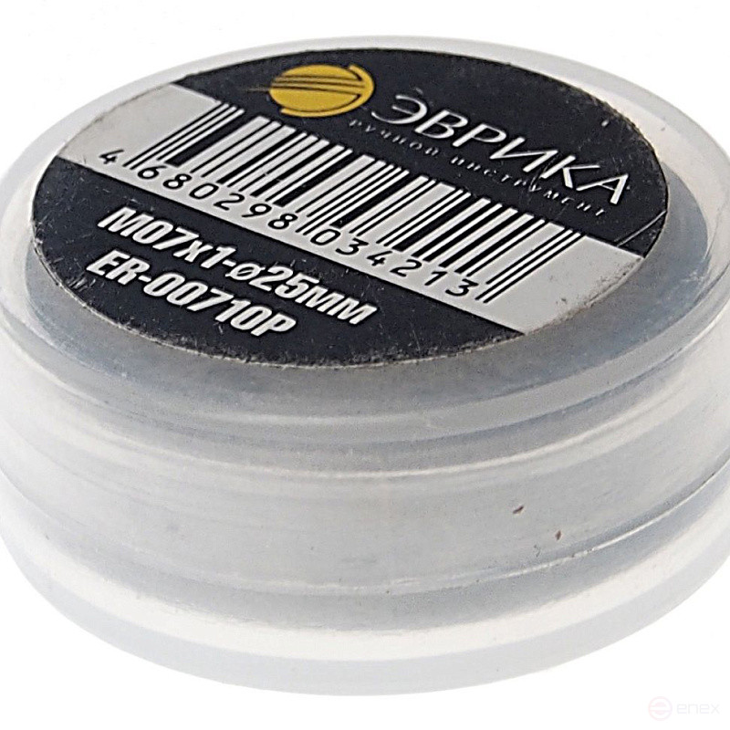 Плашка ER-00710P M07x1-ø25мм, в пластиковом футляре ЭВРИКА /1/10